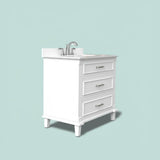 Home Decorators Collection Pinestream 36-Inch White Bathroom Vanity with Engineered Stone Top