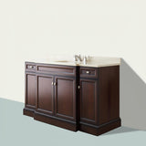Home Decorators Collection Teagen 58-inch Bathroom Vanity in Dark Espresso with Cultured Marble Top