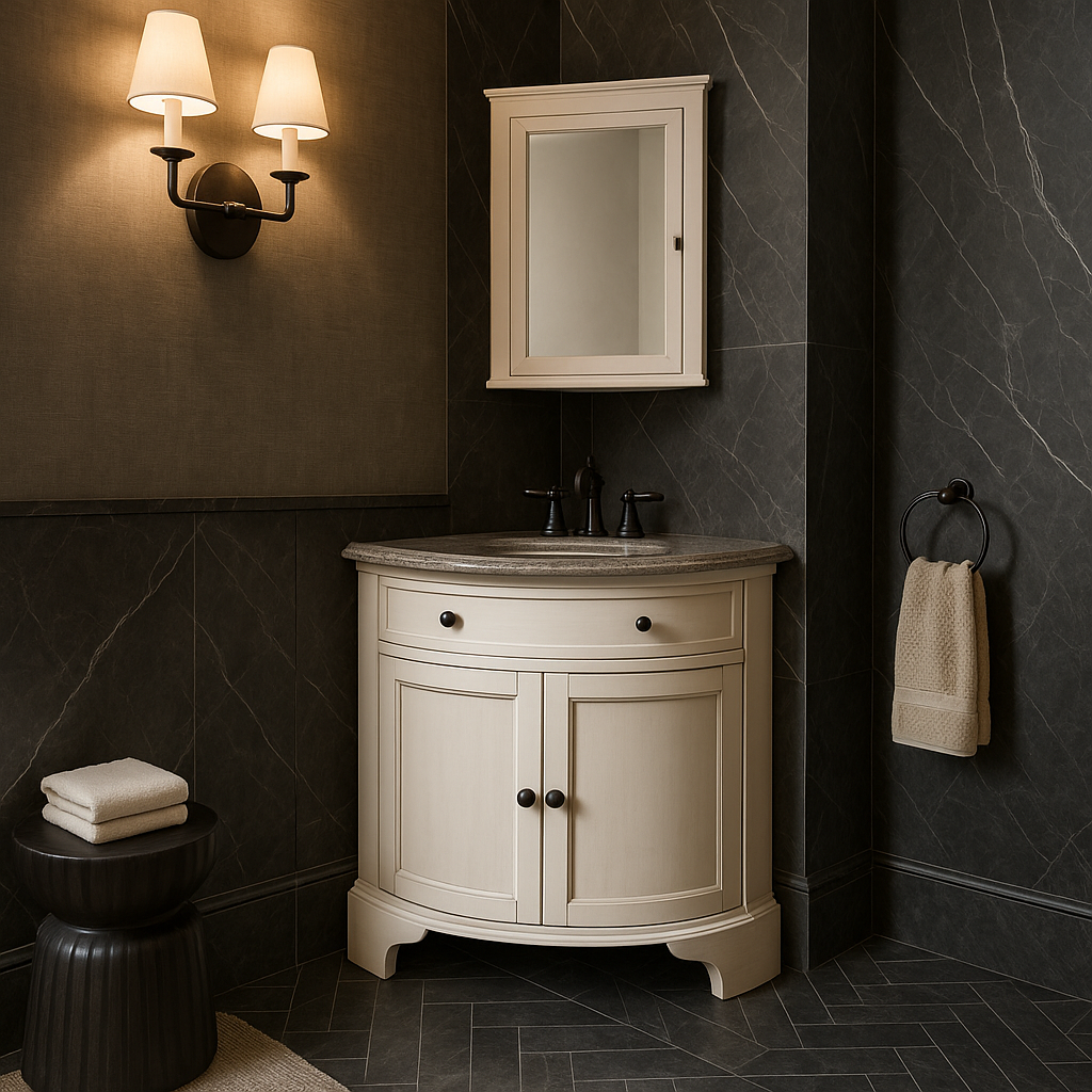 Home Decorators Collection Hamilton 31" Corner Bath Vanity with Granite Top