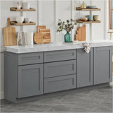 Home Decorators Collection Tremont Pearl Gray Drawer Base Kitchen Cabinet