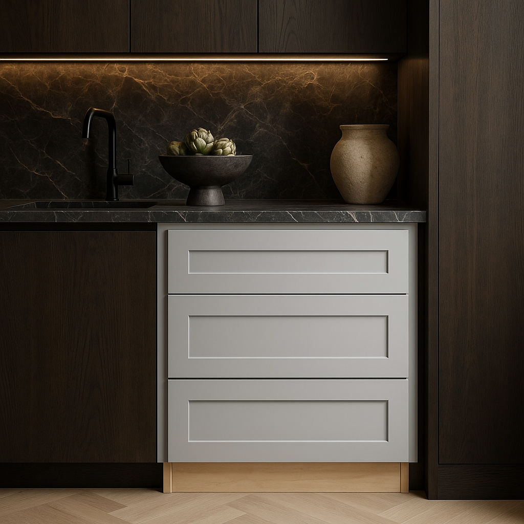 Home Decorators Collection Tremont Pearl Gray Drawer Base Kitchen Cabinet