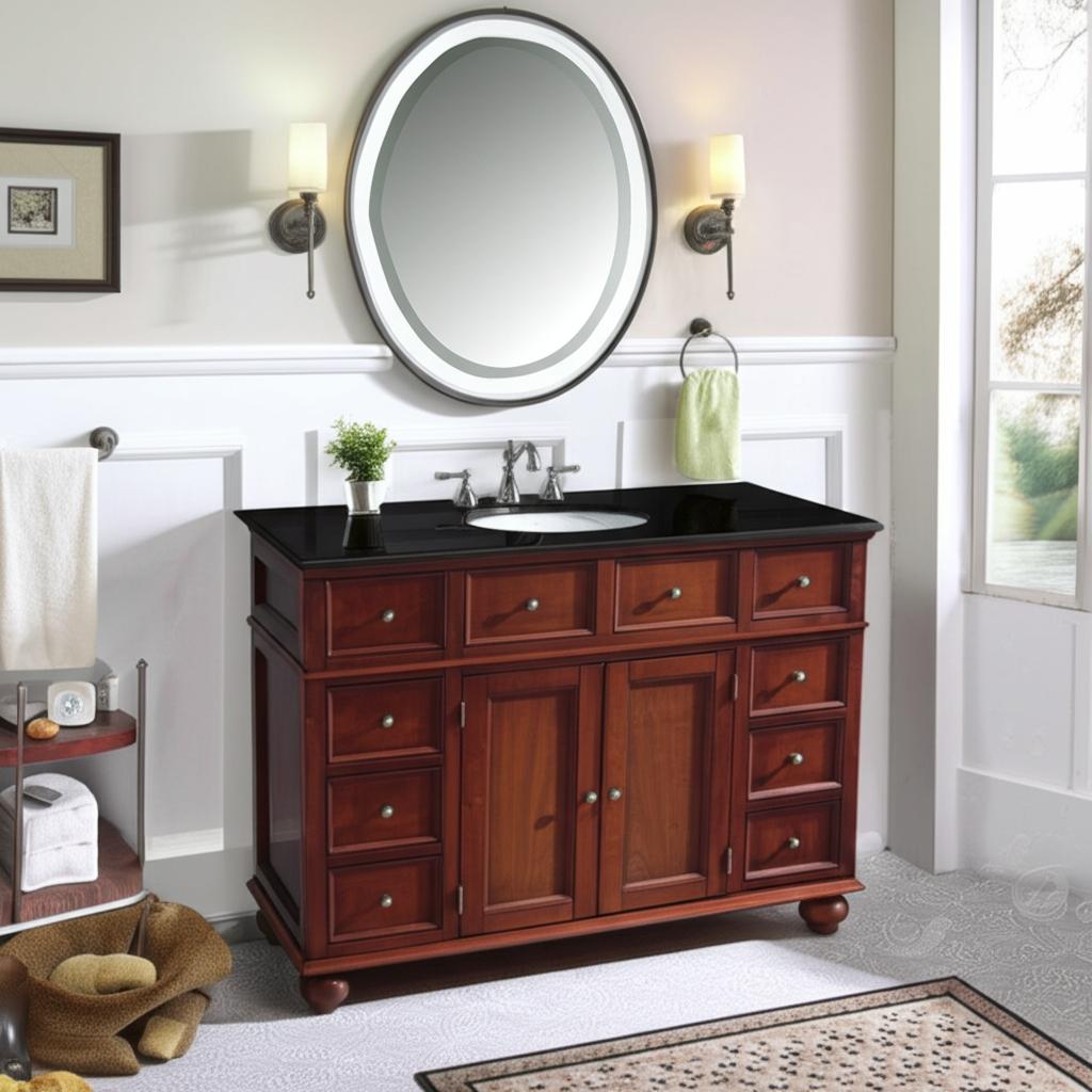 Home Decorators Collection Hampton Harbor 44" Single Sink Vanity with Black Granite Top