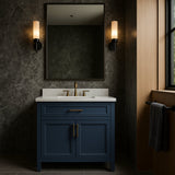 Home Decorators Collection Mayfield 36" Grayish Blue Vanity with Engineered Stone Top