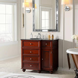 Home Decorators Collection Hampton Harbor 36" Freestanding Bath Vanity with Black Granite Top