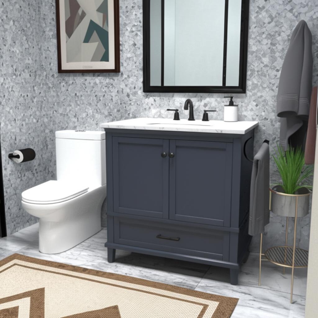 Home Decorators Collection Merryfield 31" Single Sink Vanity with Marble Top