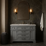 Home Decorators Collection Melpark 48-inch Single Sink Vanity in Dove Gray with Engineered Marble Top