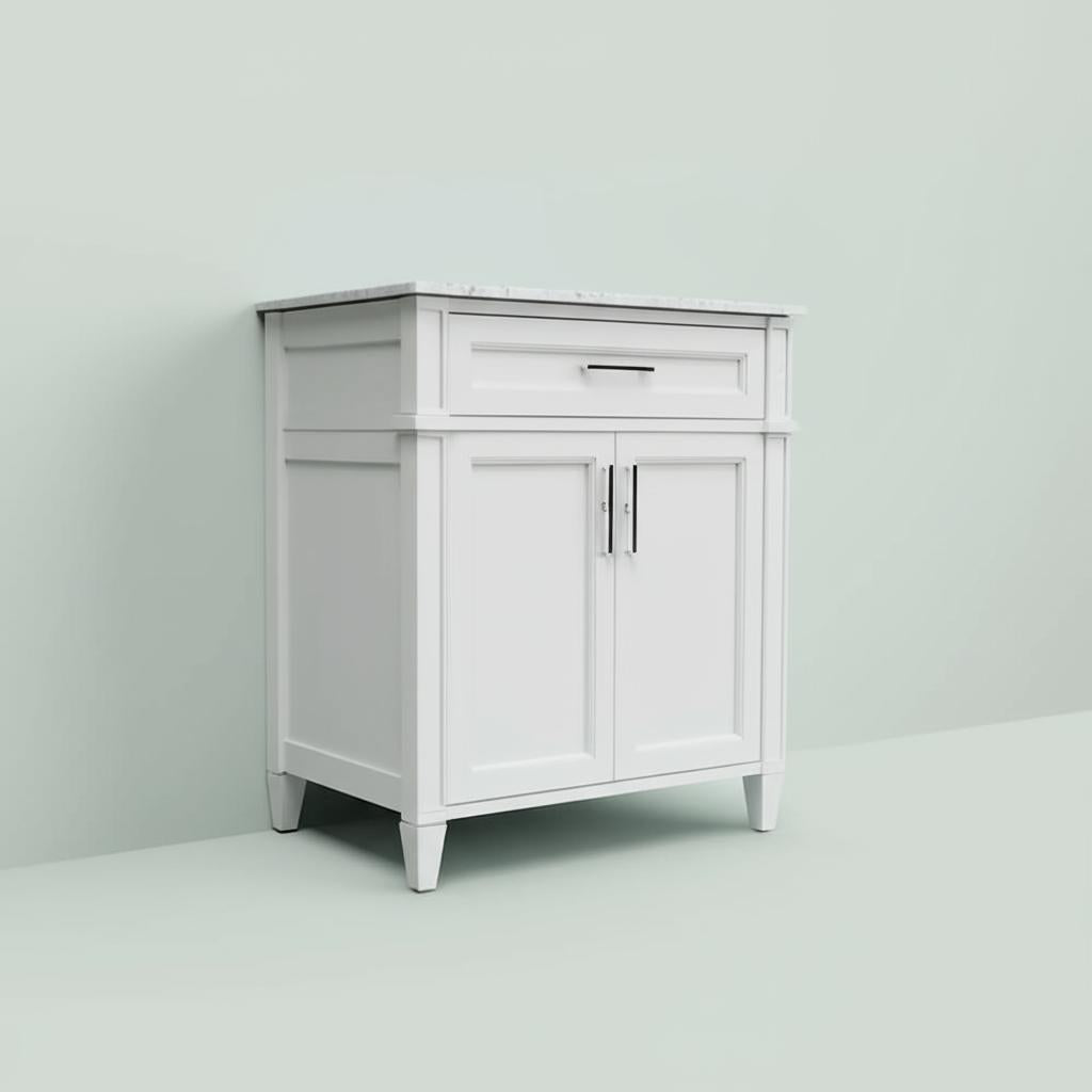 Home Decorators Collection Caville 30" Single Sink Vanity with Carrara Marble Top