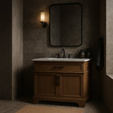 Home Decorators Collection Cherrydale 36" Almond Latte Vanity with Marble Top