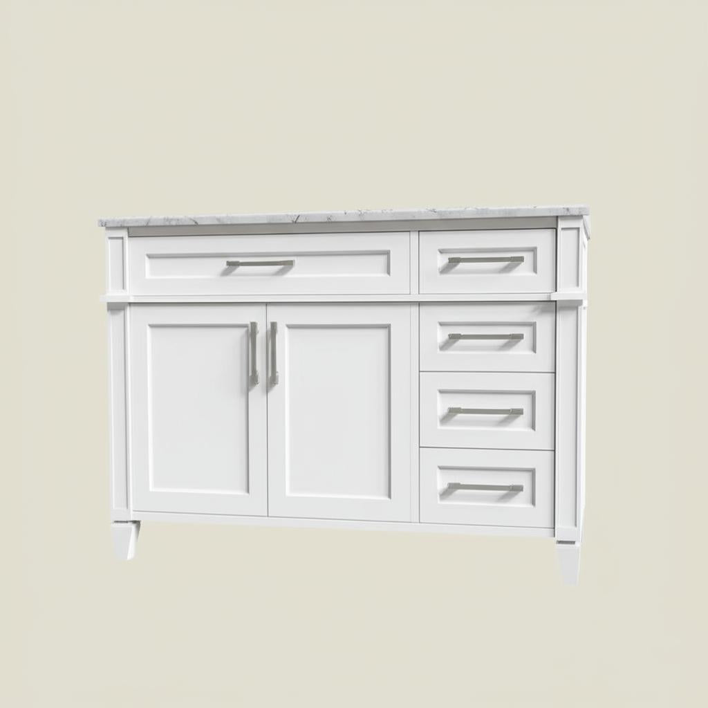 Home Decorators Collection Caville 42-inch Single Sink Vanity with Carrara Marble Top