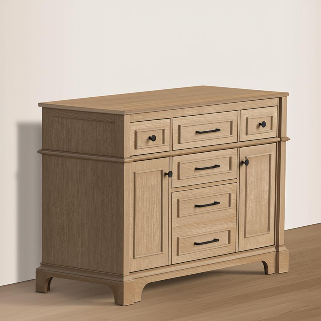 Home Decorators Collection Melpark 48" Antique Oak Vanity with Marble Top