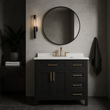 Home Decorators Collection Beaufort 42-inch Single Sink Vanity with Engineered Stone Top
