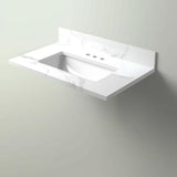 Home Decorators Collection Calacatta White Vanity Top with Rectangular Sink