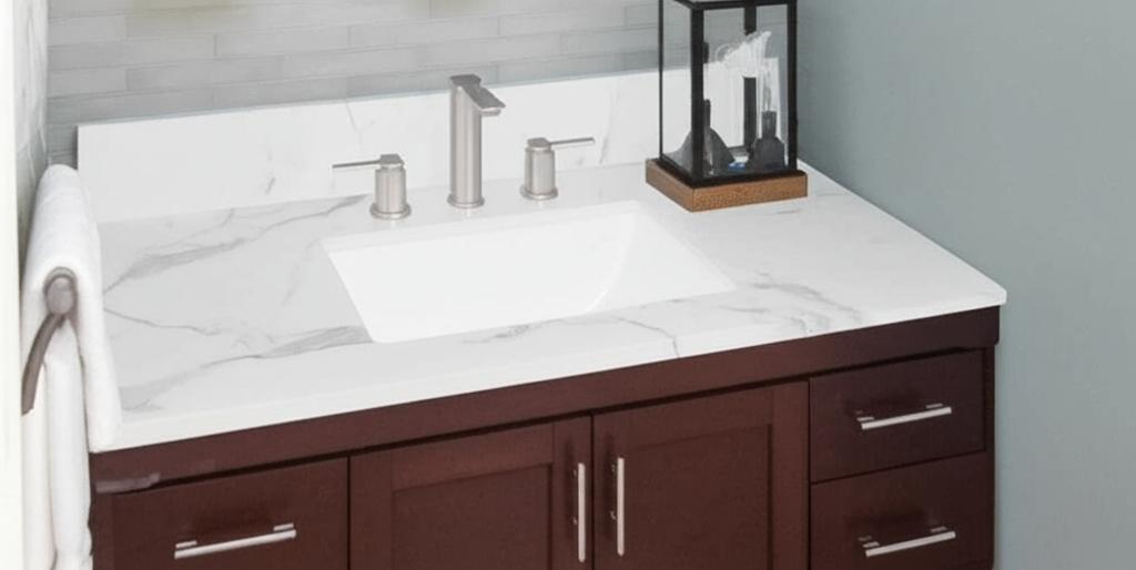 Home Decorators Collection Calacatta White Engineered Marble Vanity Top