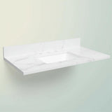 Home Decorators Collection 37" Calacatta White Engineered Marble Vanity Top
