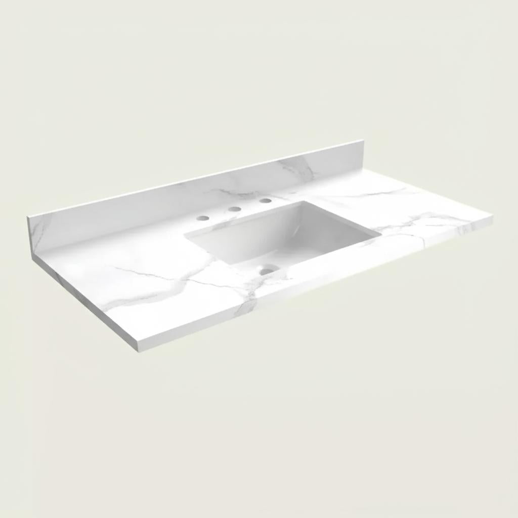 Home Decorators Collection 49" Engineered Stone Vanity Top - Calacatta White