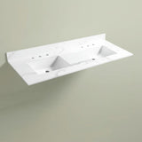 Home Decorators Collection 61" Double Sink Vanity Top in Calacatta White