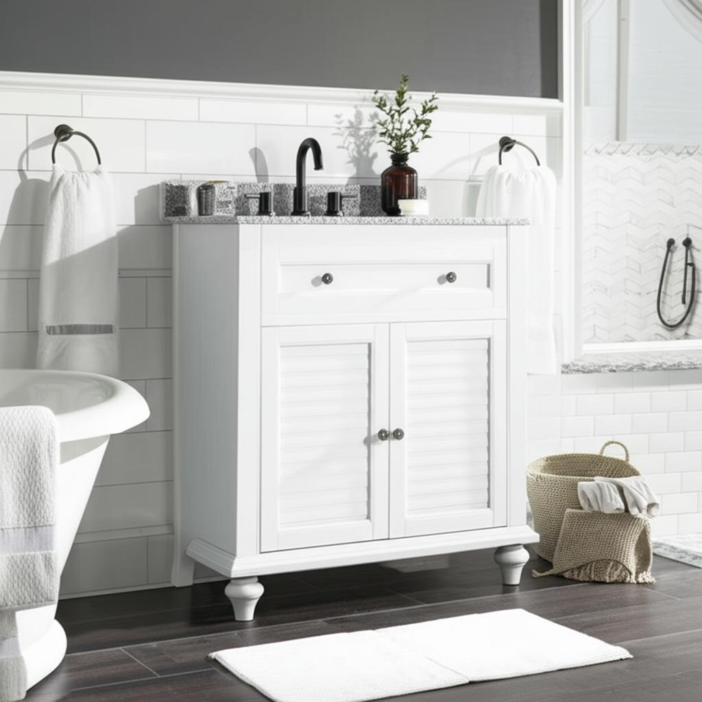 Home Decorators Collection Hamilton 31" Freestanding Bath Vanity with Granite Top