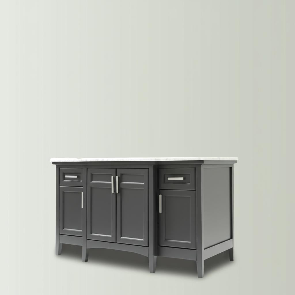 Home Decorators Collection Sassy 60-Inch Single Sink Vanity with Carrara Marble Top