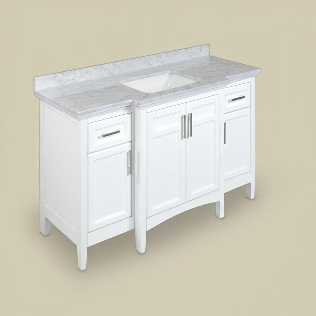 Home Decorators Collection Sassy 42" Single Sink Vanity with Carrara Marble Top