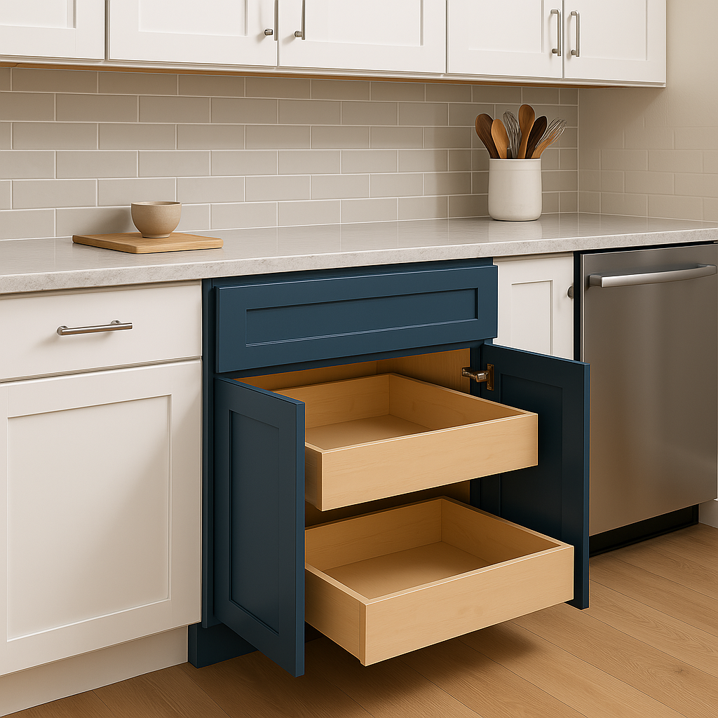 Home Decorators Collection Newport Mythic Blue Kitchen Base Cabinet