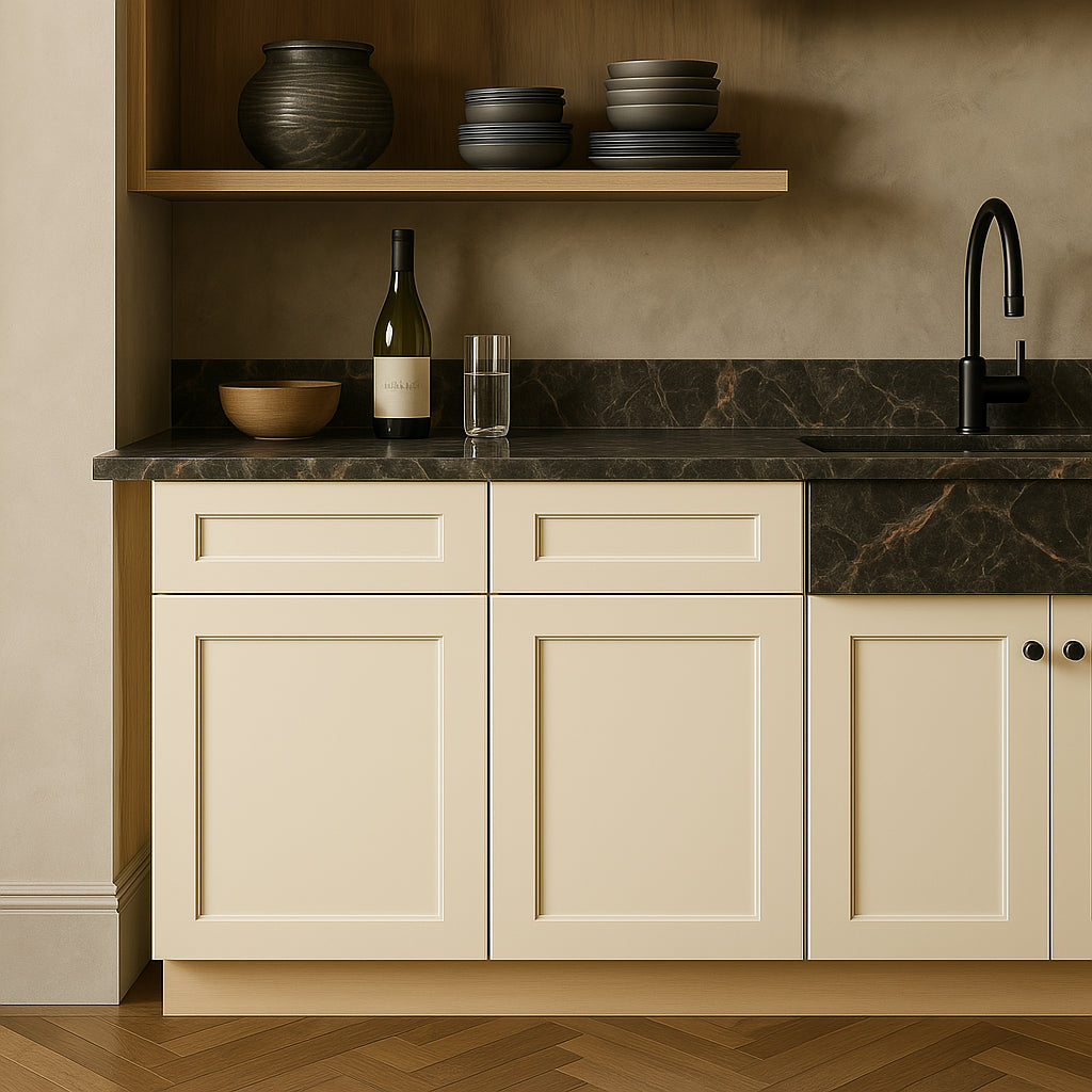 Home Decorators Collection Newport 36 in. Blended Cream Kitchen Cabinet