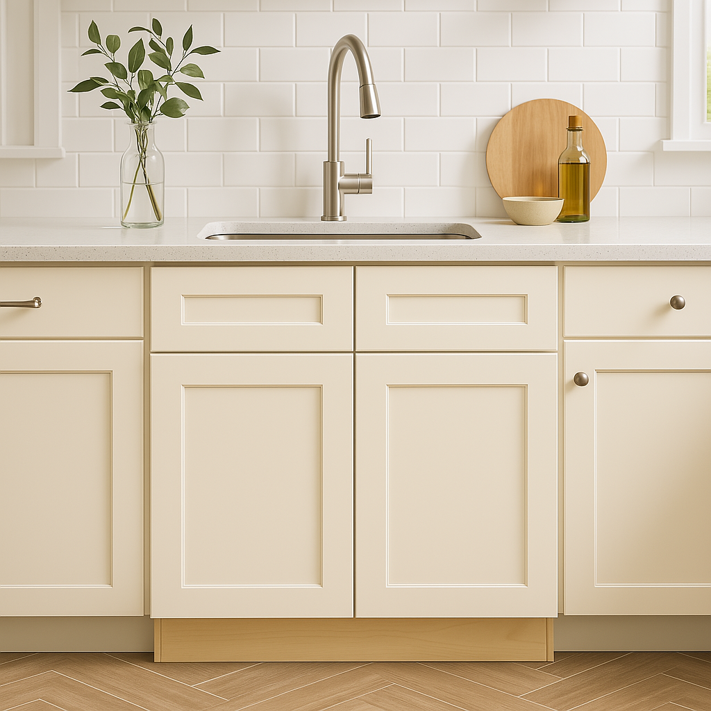 Home Decorators Collection Newport 36 in. Blended Cream Kitchen Cabinet