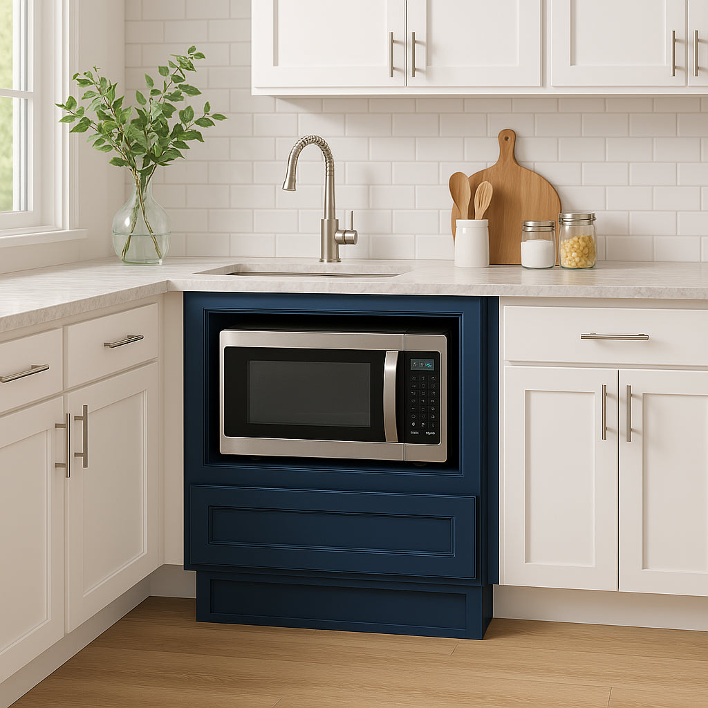Home Decorators Collection Newport Mythic Blue Microwave Base Cabinet