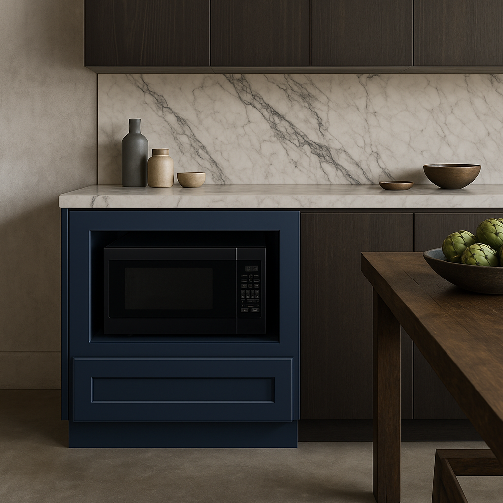 Home Decorators Collection Newport Mythic Blue Microwave Base Cabinet