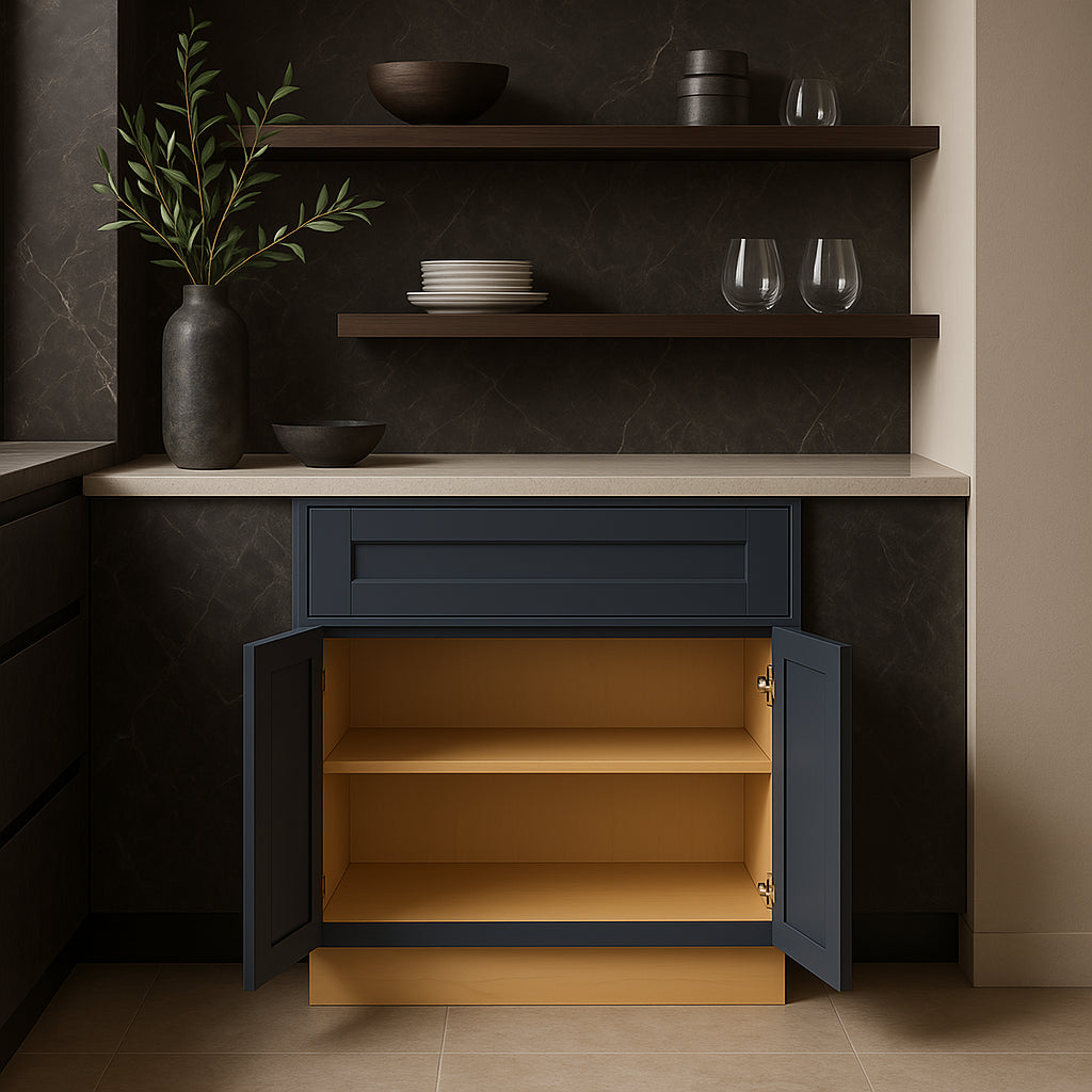Home Decorators Collection Washington Onyx Kitchen Cabinet with Soft Close Doors