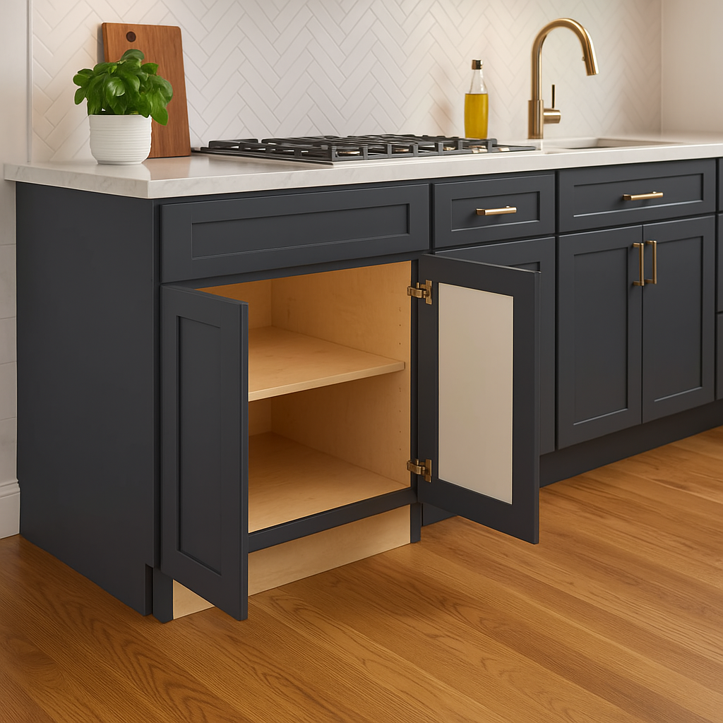Home Decorators Collection Washington Onyx Kitchen Cabinet with Soft Close Doors