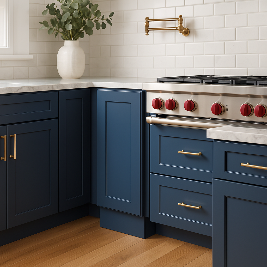 Home Decorators Collection Washington Vessel Blue Shaker Kitchen Cabinet