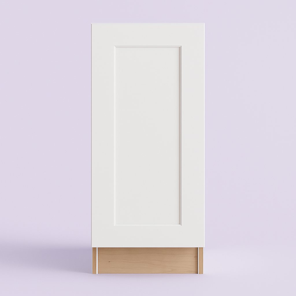 Home Decorators Collection Newport 12 in. W x 24 in. D x 34.5 in. H Assembled Plywood Full Height Door Base Kitchen Cabinet in Pacific White LH