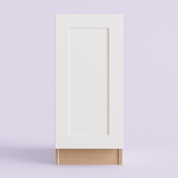 Home Decorators Collection Newport 12 in. W x 24 in. D x 34.5 in. H Assembled Plywood Full Height Door Base Kitchen Cabinet in Pacific White LH