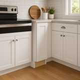 Home Decorators Collection Newport 12 in. W x 24 in. D x 34.5 in. H Assembled Plywood Full Height Door Base Kitchen Cabinet in Pacific White LH