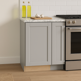 Home Decorators Collection Washington Veiled Gray Shaker Base Kitchen Cabinet