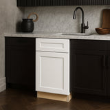 Home Decorators Collection Newport 15 in. W x 24 in. D x 34.5 in. H Assembled Plywood Base Kitchen Cabinet in Pacific White with Soft Close RH