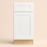 Home Decorators Collection Newport 15 in. W x 24 in. D x 34.5 in. H Assembled Plywood Base Kitchen Cabinet in Pacific White with Soft Close RH