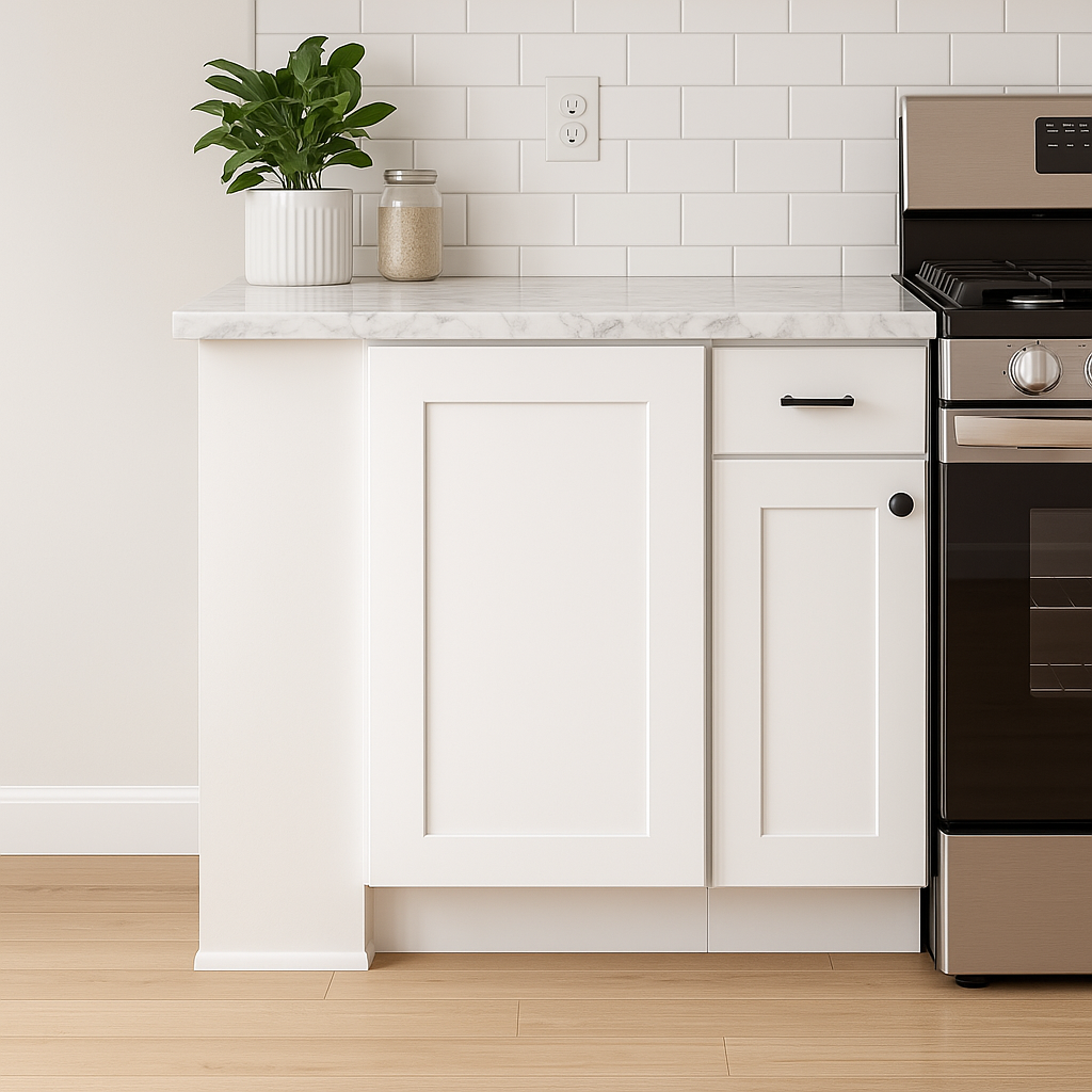 Home Decorators Collection Newport Full Height Door Base Kitchen Cabinet in Pacific White