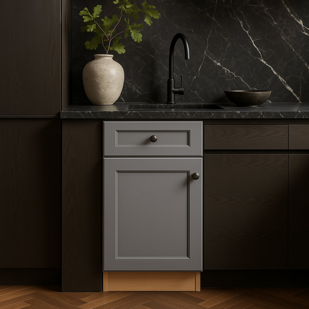 Home Decorators Collection Newport Pearl Gray Soft-Close Kitchen Cabinet