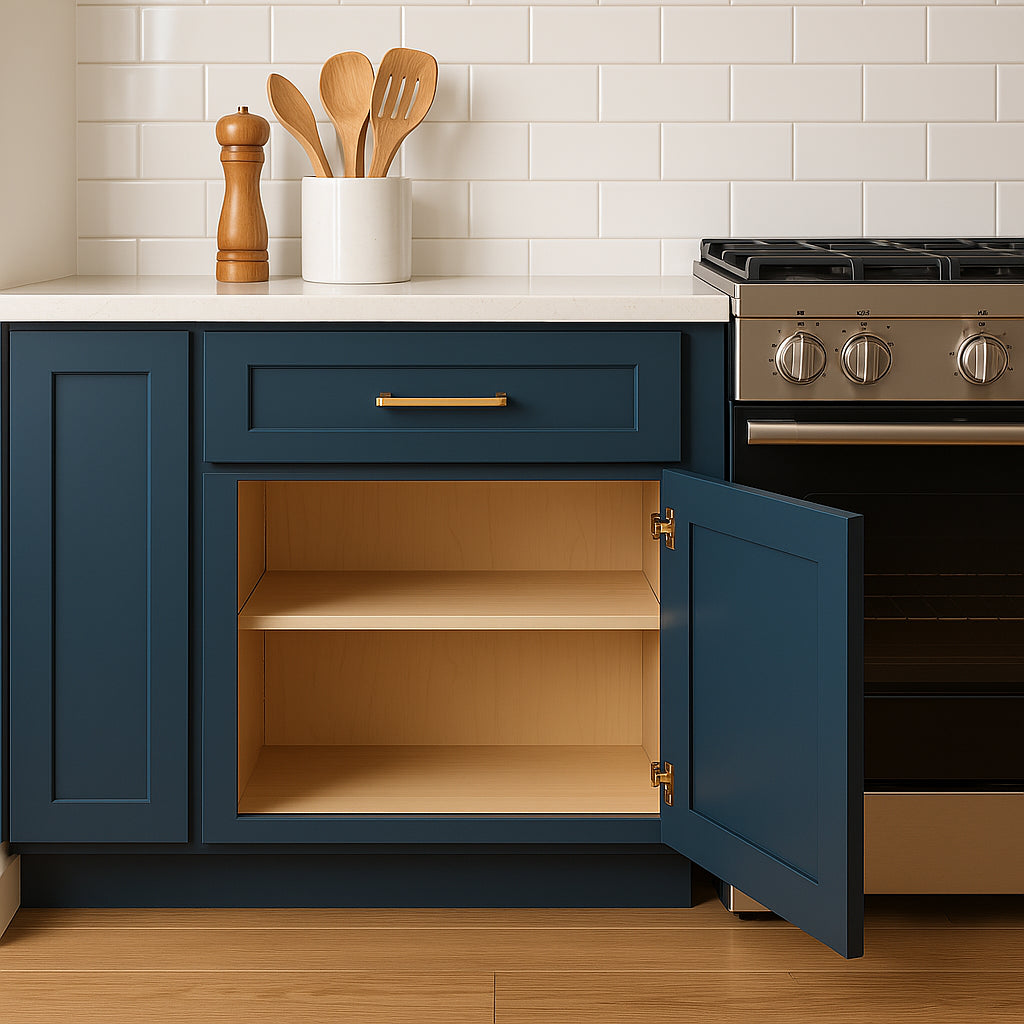 Home Decorators Collection Newport Mythic Blue Kitchen Cabinet