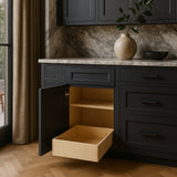 Home Decorators Collection Newport 18 in. W x 24 in. D x 34.5 in. H Assembled Plywood Base Kitchen Cabinet in Deep Onyx