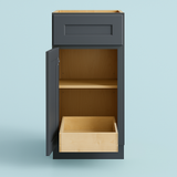Home Decorators Collection Newport 18 in. W x 24 in. D x 34.5 in. H Assembled Plywood Base Kitchen Cabinet in Deep Onyx