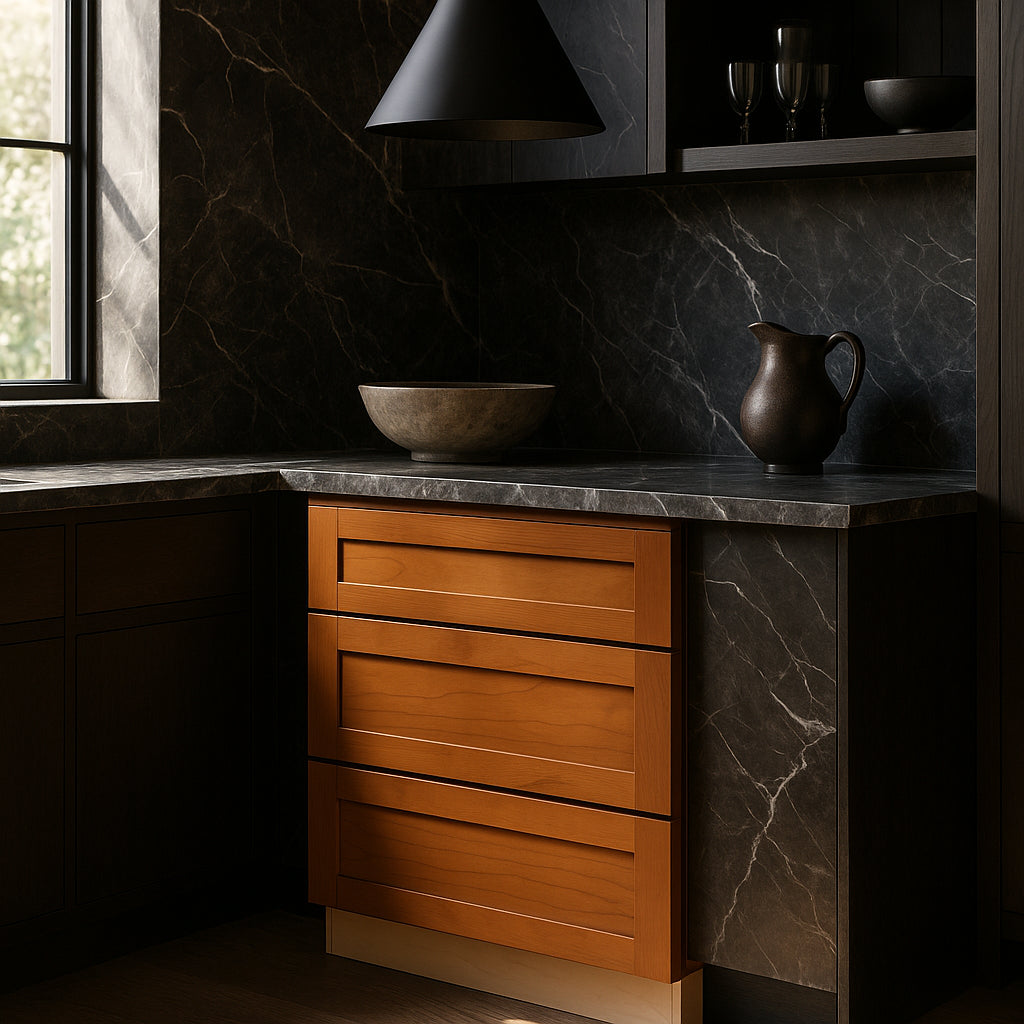 Home Decorators Collection Newport Cooktop Base Cabinet in Cinnamon