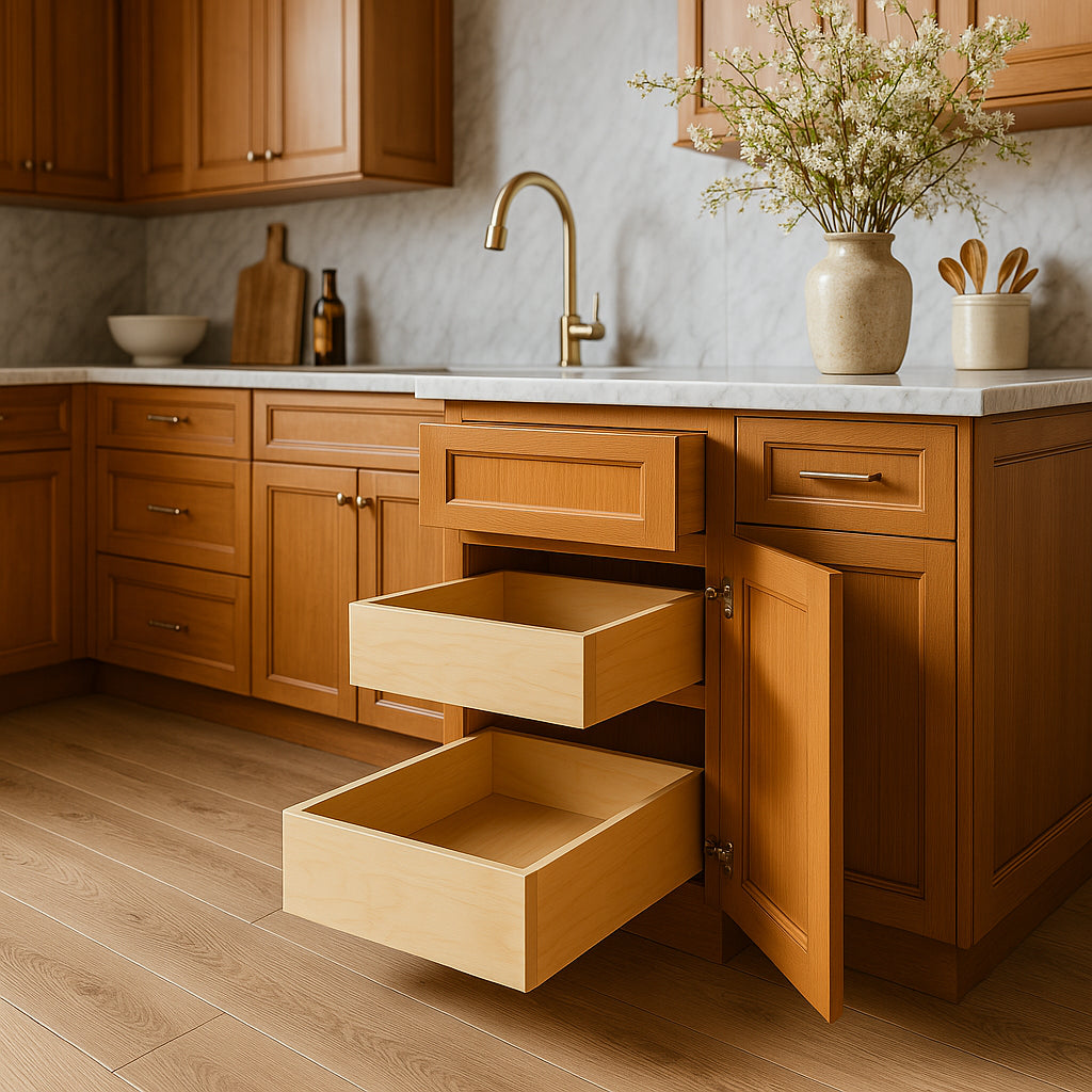 Home Decorators Collection Newport 15 in. Plywood Base Kitchen Cabinet in Cinnamon