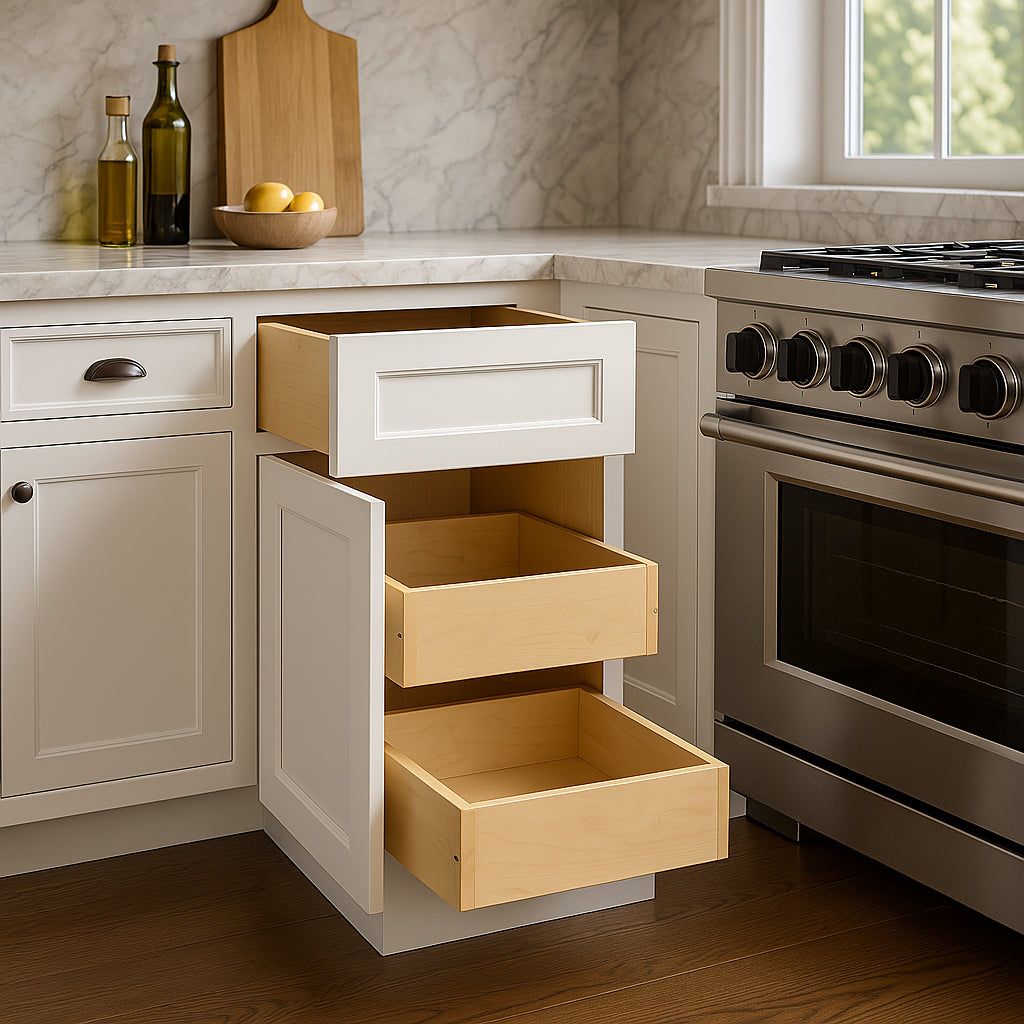 Home Decorators Collection Newport 15 in. Base Kitchen Cabinet in Pacific White