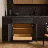 Home Decorators Collection Newport Shaker Base Kitchen Cabinet in Deep Onyx