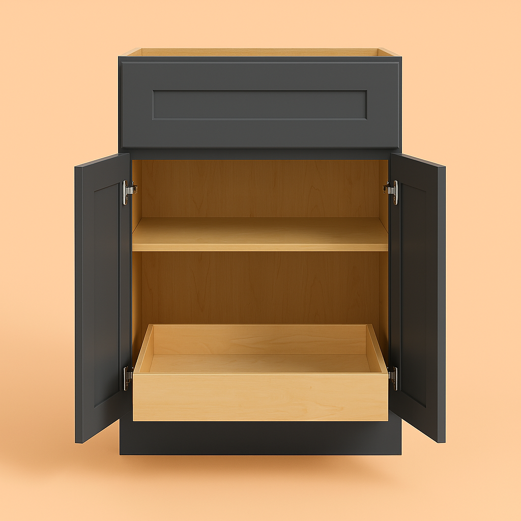 Home Decorators Collection Newport Shaker Base Kitchen Cabinet in Deep Onyx