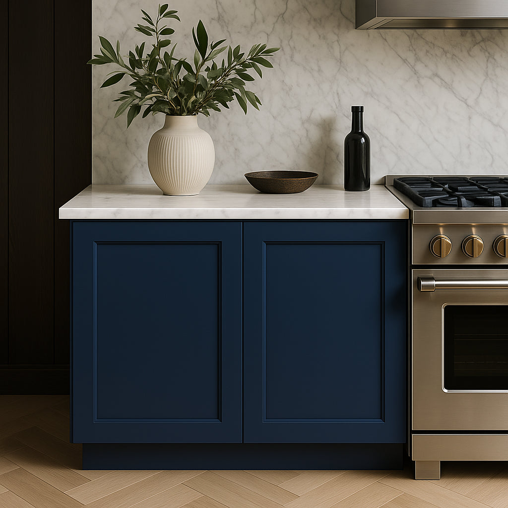 Home Decorators Collection Newport Mythic Blue Kitchen Cabinet