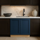 Home Decorators Collection Newport Mythic Blue Full Height Kitchen Cabinet