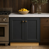 Home Decorators Collection Newport 33 in. W x 24 in. D x 34.5 in. H Assembled Plywood Full Height Door Base Kitchen Cabinet in Deep Onyx